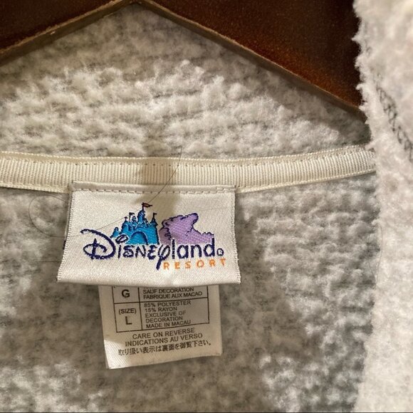 DISNEYLAND Sz L RESORT Mickey Mouse Fleece Full Zip  w/ Pockets Vintage Jacket - Picture 11 of 11